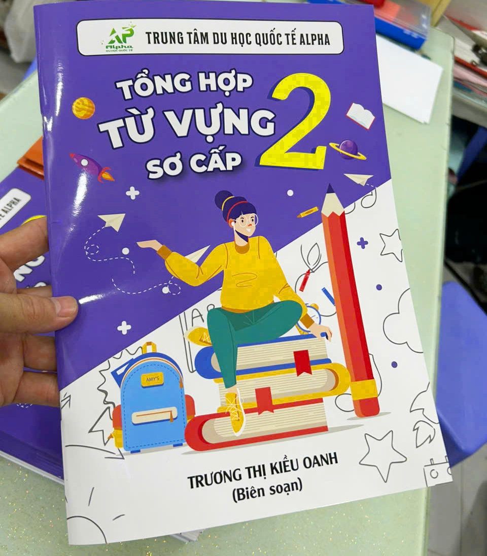 Mẫu in sách tổng hợp từ vựng sơ cấp